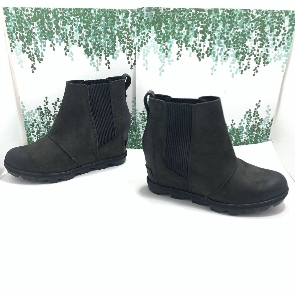 Sorel Joan Leather Ankle Boots Size 7.5 US Or 38.5 EU Women’s